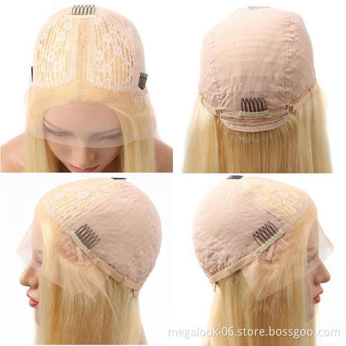 Peruvian 613 Blonde Colored Wig,Raw Virgin Transparent Hd Full Lace Human Hair Wig,100% Wig Human Hair Lace Front
